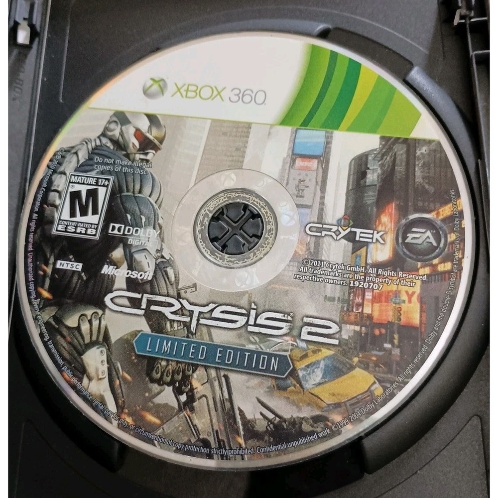 Crysis 2 Limited Edition (Microsoft Xbox 360) Disc Only - Tested Generic Case